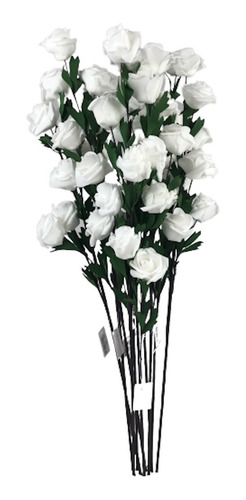 6 Ramos De Flores Artificiales Rosas Decoración 68cm