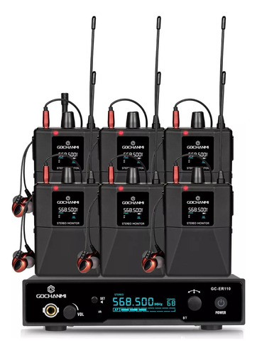 Sistema Monitoreo Gc Er110 1 Canal Estereo Con 6 Receptores