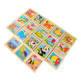 Pack 5 Puzzle Rompecabezas De Madera Didactico 11x11cm Niños