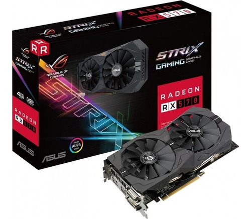 Tarjeta De Video Grafica Asus Rx 570 4gb Rog-strix-rx570 Oc