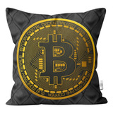 Almofada Decorativa 40x40 Moeda Bitcoin Cash Bitcoins