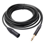 Altavoz Estéreo Trs Macho Cable Xlr Chapado En Oro Con Cable