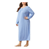 Pijama Suave Para Mujer De Talla Grande Con Encaje Patchwork