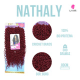 Cabelo Cacheado Bio Proteina Nathaly 80 Cm 320 Gr Crochet Cor Marsala -burg