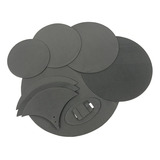 Set De Práctica Mute Pads Y 3 Platillos, Silenciador, Silenc