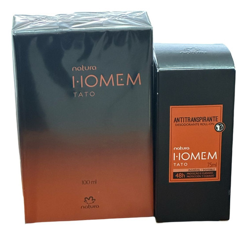 Kit Perfume Natura Homem Tato Deo Parfum 100ml Para Masculino + Desodorante Roll On Homem Tato