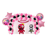 Kit Decoracion Cumple Globos Rainbow Friends Blue Niña 79 Pz