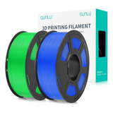 Filamento Pla Plus Sunlu Azul+verde, 1,75 Mm, 2 Kg En Total