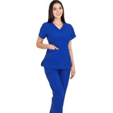 Conjunto Uniforme Médico Quirúrgico Mujer Azul Rey