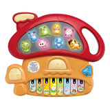 Teclado Cogumelo Piano Musical Bebê Brinquedo Infantil Luz