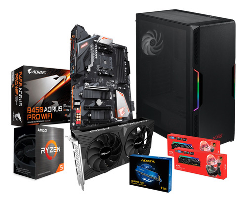 Pc Equipo Solo Torre Gamer Xp Level 2 / 5600g / Rtx 4060 