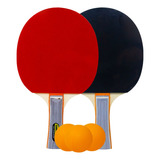 Raquetas Ping Pong Mas 3 Pelotas Kit Lujo