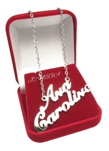 Colar Personalizado Ana Caroline Aço Inox + Linda Caixinha