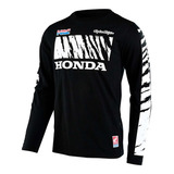 Playera Troy Lee Designs Ls Honda Cr 250 Tee Black