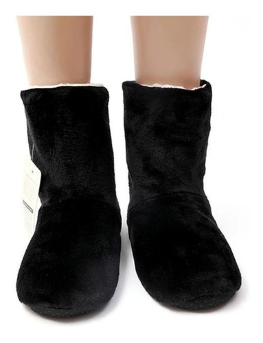 Pantufa Sapato Adulto Cores Lisa Antiderrap. Com Pelo Dentro