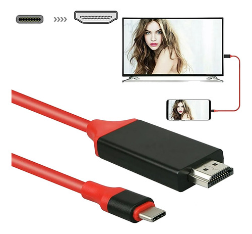 Cable Adaptador Hd Usb Tipo C A Hdmi Para Macbook/iPad 4k 