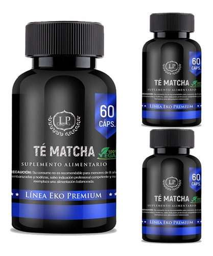 3 Te Matcha Puro Premium - 180 Capsulas 3 Meses Tratamiento