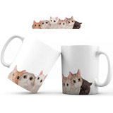 Mug Taza Gato Kawaii Tierno Felino Regalo Pocillo 007