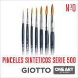 Pincel Sintetico Giotto Serie 500 - Redondo - Numero 0