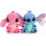 Pack 2 Peluches Stitch Y Angel - Pareja Lilo Y Stitch 20 Cm 