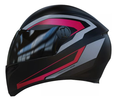 Casco P/moto Vertigo V50 Phantom-fucsia Fluo Mate Talle S