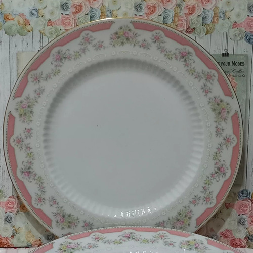 Plato Playo De Porcelana Tsuji Rositas Rococo Imperial Shabb