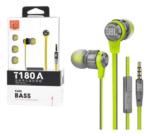 Jbl T180a Headset Fones De Ouvido Microfone Com Fio