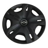 4 Tapones Deportivo Negro Mate Chevrolet R15 Aveo Sonic Onix