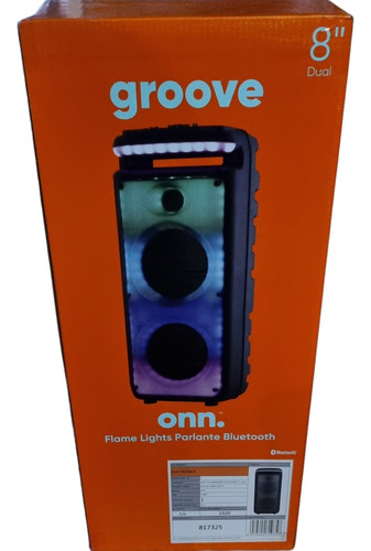 Parlante Mini Componente Onn Groove Dual 8  Flame Lights