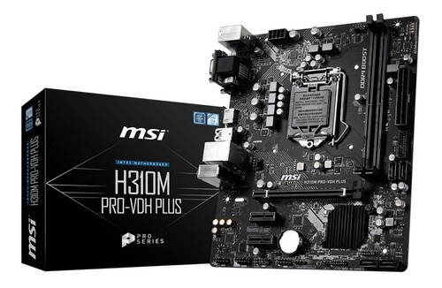 Mb Msi H310m Pro-vdh Plus Ddr4 Lga 1151 Color Negro