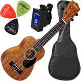 Kit Ukulele Shelby Soprano Su21m Acústico Mogno C/ Escudo