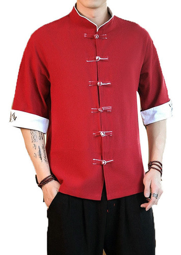 Camisa Hanfu Para Hombre, Traje De Tango Asiático, Abrigos D