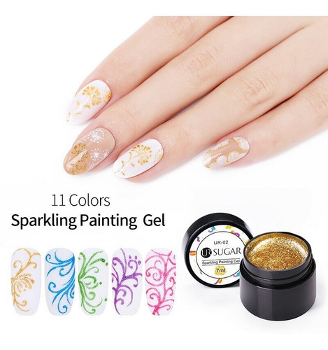 Gel Painting Sugar Ur Pintura Unas Uv Led Metalizados Nail