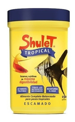 Shulet Tropical  150 Gramos Alimento En Escamas Peces Tropicales Comunitarios