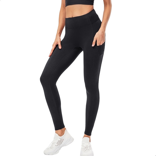 Leggings Deportivos Con Bolsillo Cintura Alta Leggins Yoga