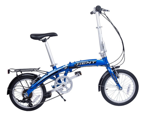 Bicicleta Plegable De Aluminio Kent Crz Rodada 16 Azul