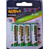 Pack 4 Pilas Aa Doble A Recargables Alta Potencia 