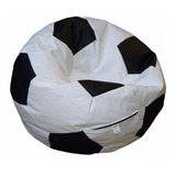 Puff Fiaca Pelota De Fútbol Blanco Y Negro