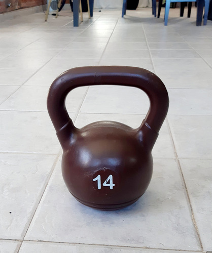 Pesa Rusa Kettlebell 14 Kg Pvc Reforzada Mir Fitness Usada