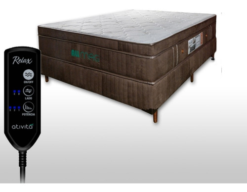 Cama Viúva D33 Colchão Magnético Com Massageador + Base Box