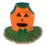 Roupa Cães Lolô - Fêmea - Fantásia Halloween Abóbora