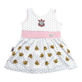 Vestido Bebê Infantil Do Time Corinthians Menina Top