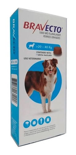 Antipulgas Bravecto Perros De 20 - 40 Kg - Entrega Inmediata