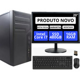 Pc Computador Completo Intel I7 16gb Ssd 480gb Monitor 19