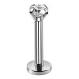  Piercing Labret Con Joya  Ta0034 1.2x8x2 (16g) Titanium 1un