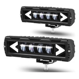 Par 6'' 8d Led Barra Faros Tricolor 3000k 4300k 6000k Y Drl