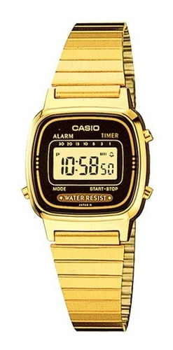 Reloj Casio Retro Vintage Dorado La670wga-1d Gtia 2 Años