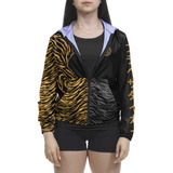 Jaqueta Feminina Corta Vento Luta Tiger Tigre Animal Print