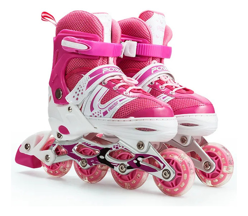 Patines Lineales Rosados Talla S De La 29 A La 33