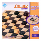 Juego De Mesa Damas Deluxe Tablero De Madera El Duende Azul